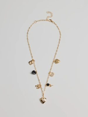 Charming Cutie Heart and Lock Charm Necklace