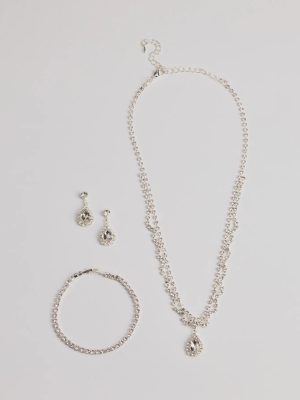 Exquisite Glam Rhinestone Jewelry Set