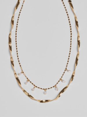 Dazzling Glam Layered Metal Necklace