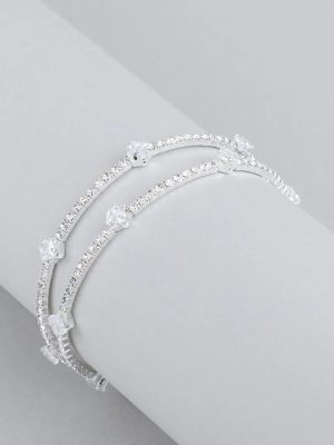 Gorgeous Shine Cubic Zirconia Cuff Bracelet