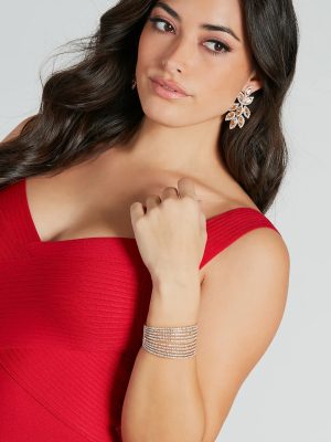 Sparkle Beauty Rhinestone Cuff Bracelet