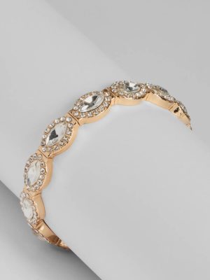 Glittering Element Rhinestone Stretch Bracelet