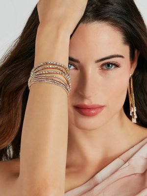 Perfect Shine Rhinestone Stretch Bracelet Set