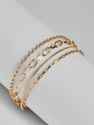 Simple Shine Layered Chain Bracelet