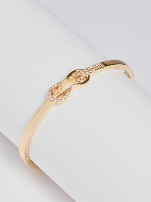 Glitzy Sparkle Rhinestone Infinity Bangle Bracelet