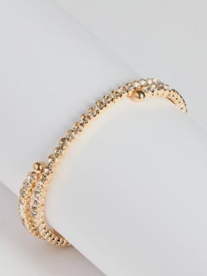 Ideal Glam Rhinestone Coil Bracelet