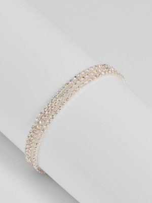 Classic Sparkle Rhinestone Multi-Row Tennis Bracelet