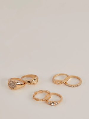 Glamorous Six Pack Ring Set