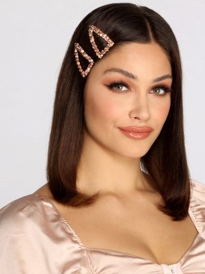 Bend N' Snap Gemstone Hair Clip Set