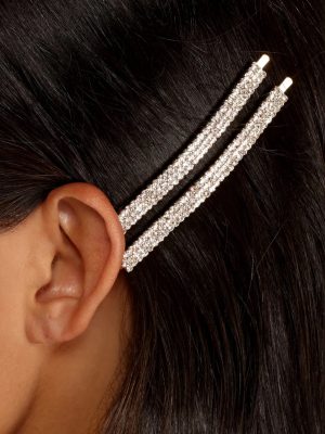 Enchanting Two Pack Rhinestone Bobby Pins