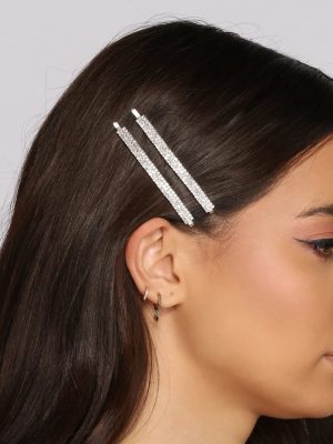 Gorgeous Sparkle Two Pack Rhinestone Bobby Pins Set