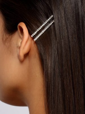 Two Pack Rhinestone Bobby Pins