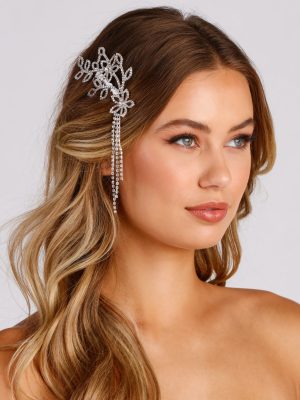 Floral Beauty Rhinestone Hair Comb