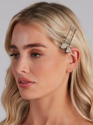 Glam Babe Rhinestone Bobby Pin Five Pack