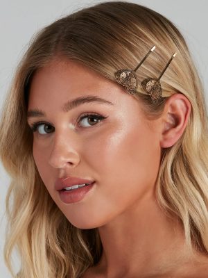 Heart Of Gold Hairpins Two-Pack