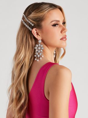 Glitzy Radiance Rhinestone Hair Pins