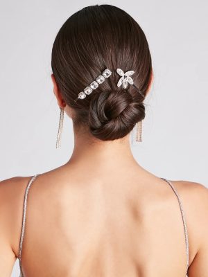 Sparkle With Radiance Rhinestone Hair Pin Set