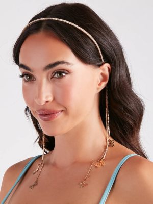 Ethereal Glamour Butterfly Fringe Rhinestone Headband