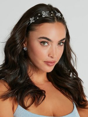 Sensational Charm Butterfly Rhinestone Headband