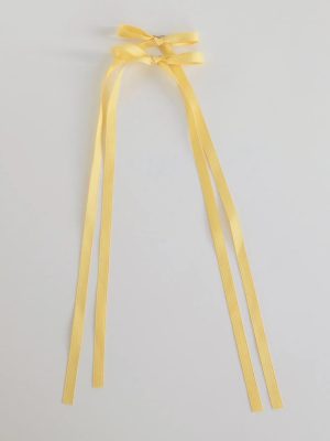 So Adorable Long Hair Bow Clip Set
