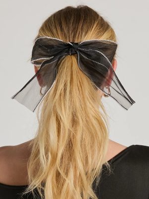 Sweet Glamour Pearl Trim Hair Bow Barrette