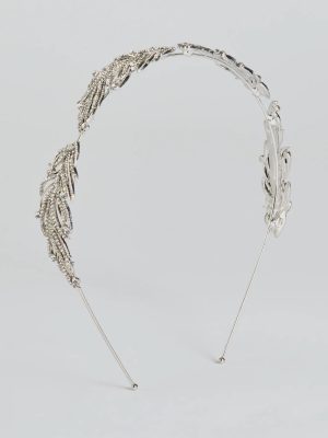 Statement Rhinestone Leaf Headband