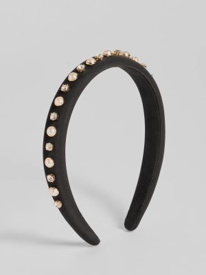 Charming Luxe Rhinestone And Faux Pearl Headband