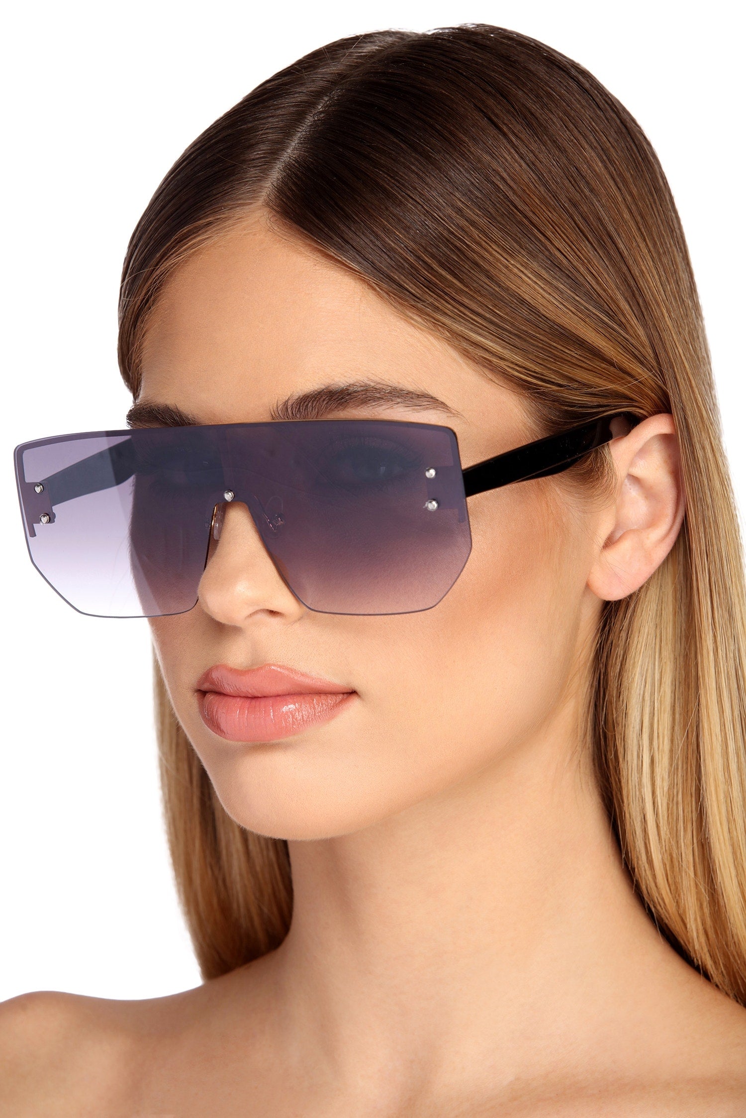Geometric Rimless Sunglasses - Image 3