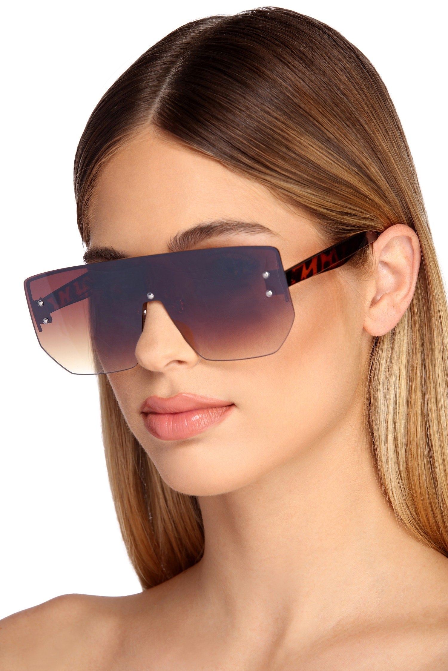 Geometric Rimless Sunglasses - Image 6