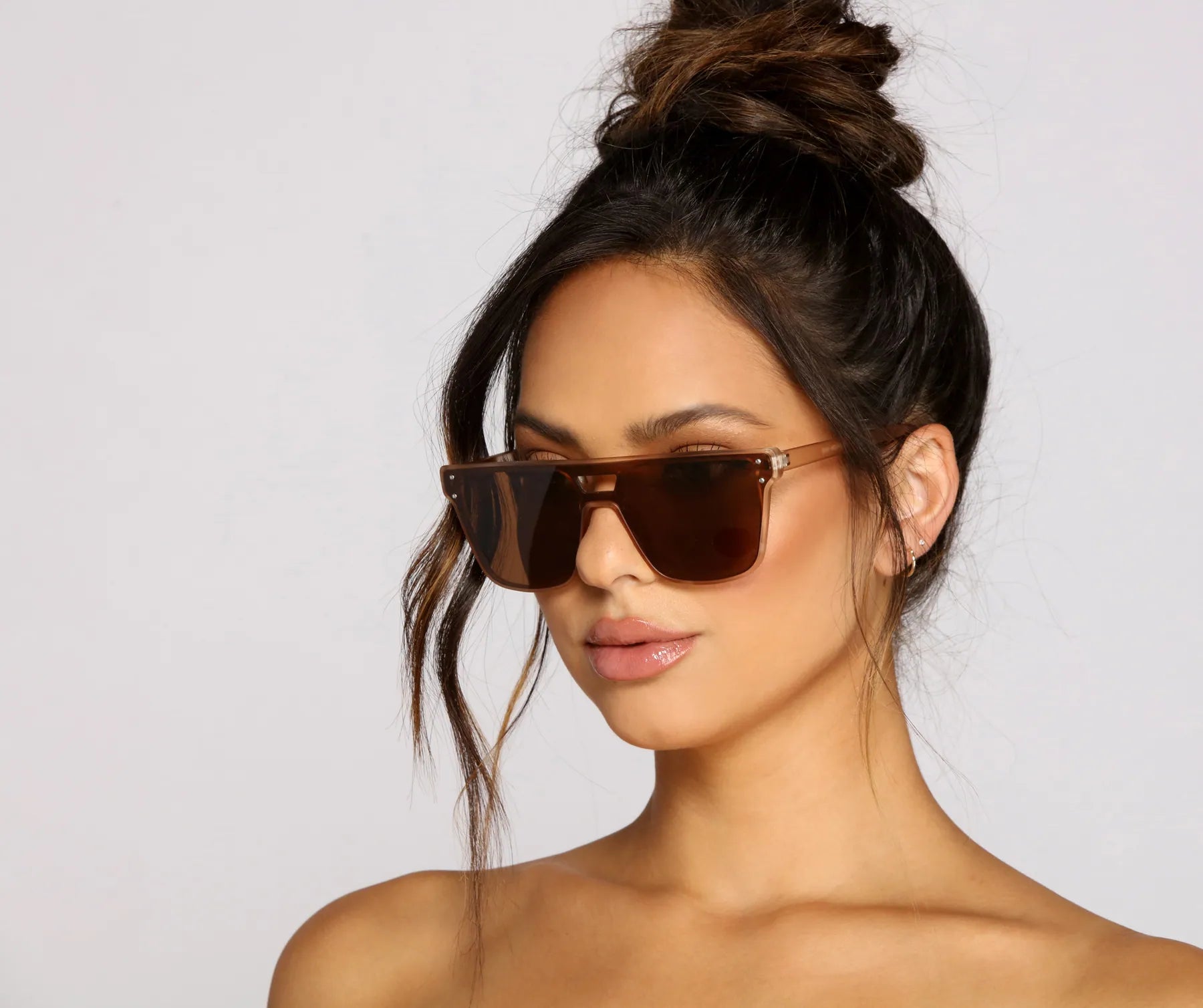 Stylishly Studded Flat-Top Sunglasses - Image 2