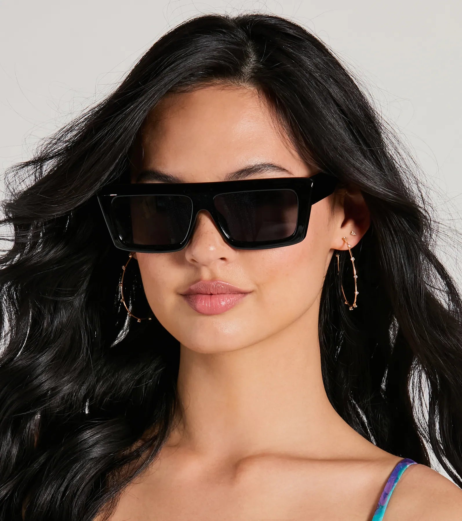 Simply Rad Flat Top Rectangle Sunglasses - Image 2