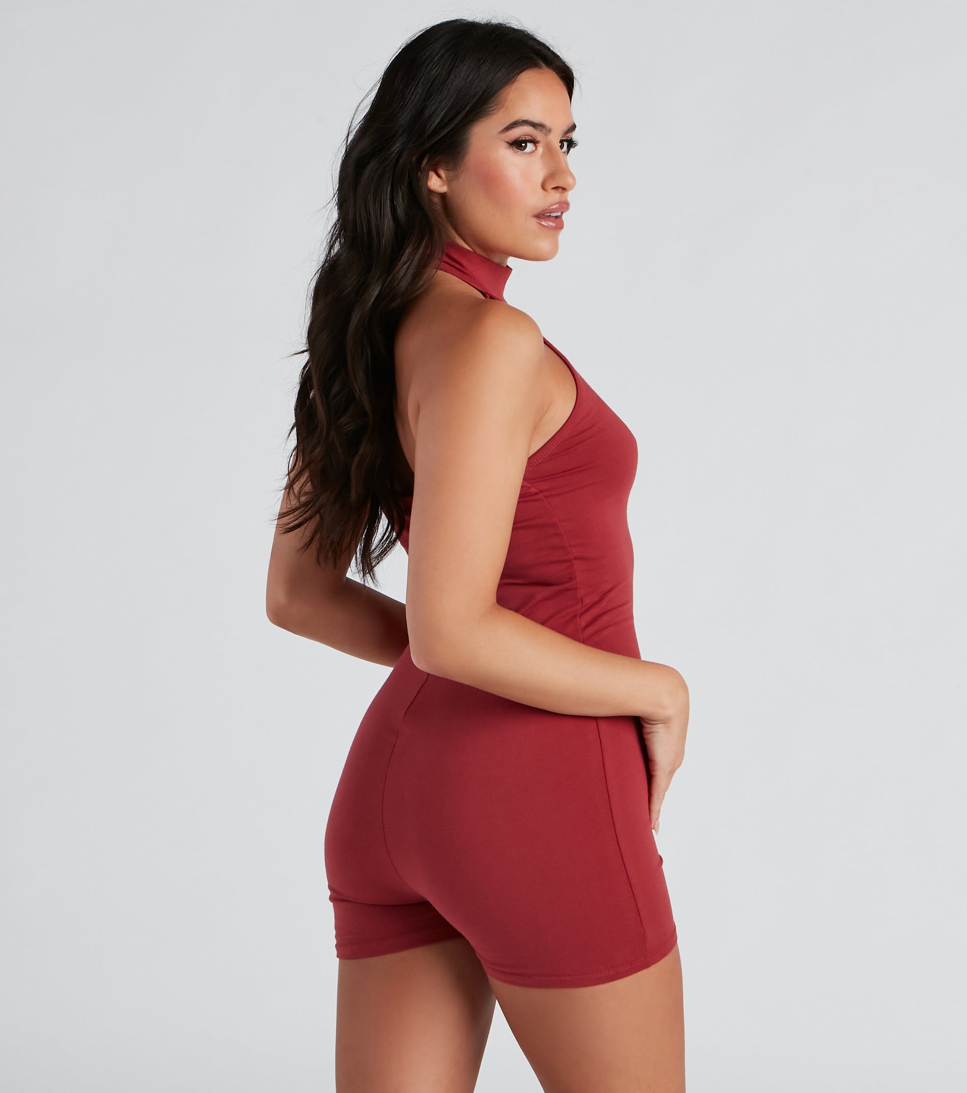Smooth Sailing Halter Knit Romper - Image 3