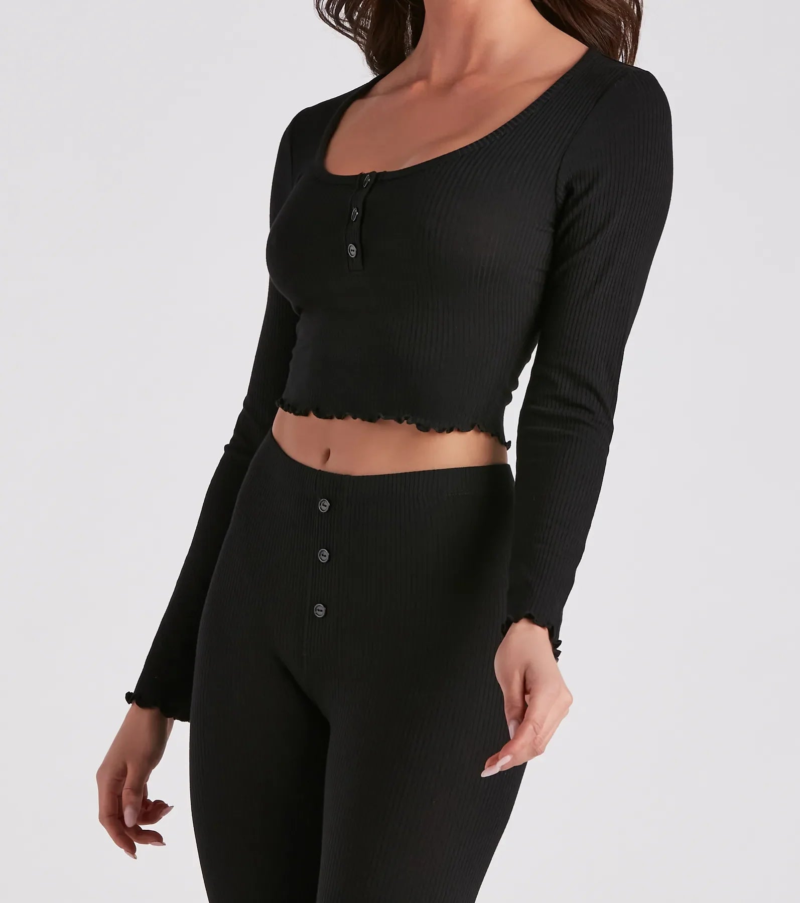 Cozy Must-Have Crop Top And Leggings Set - Image 3