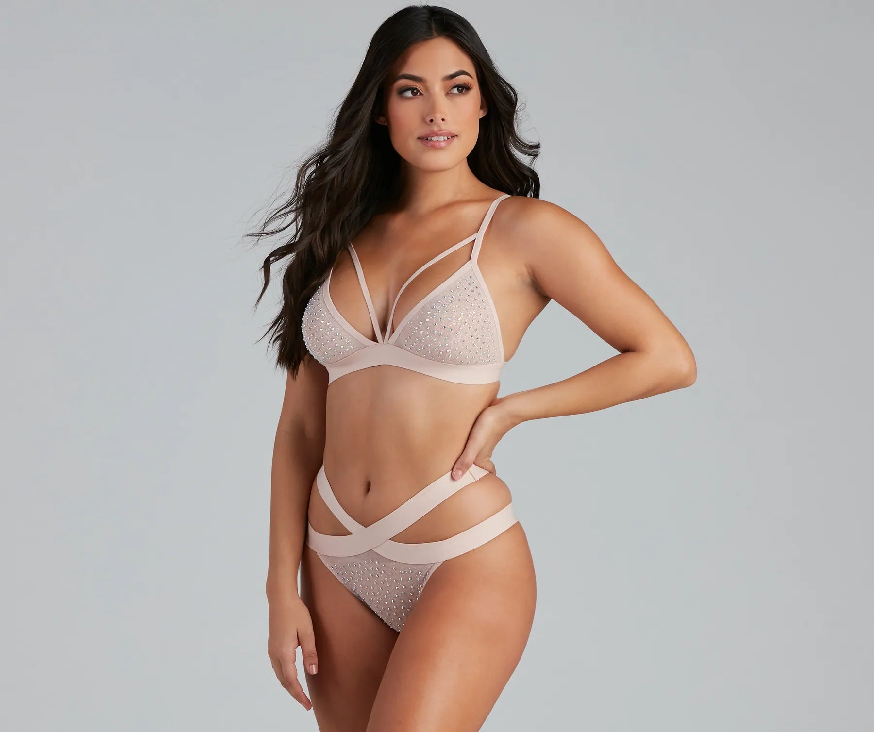 Bring The Sparkle Heat Stone Bralette And Panty Set - Image 10