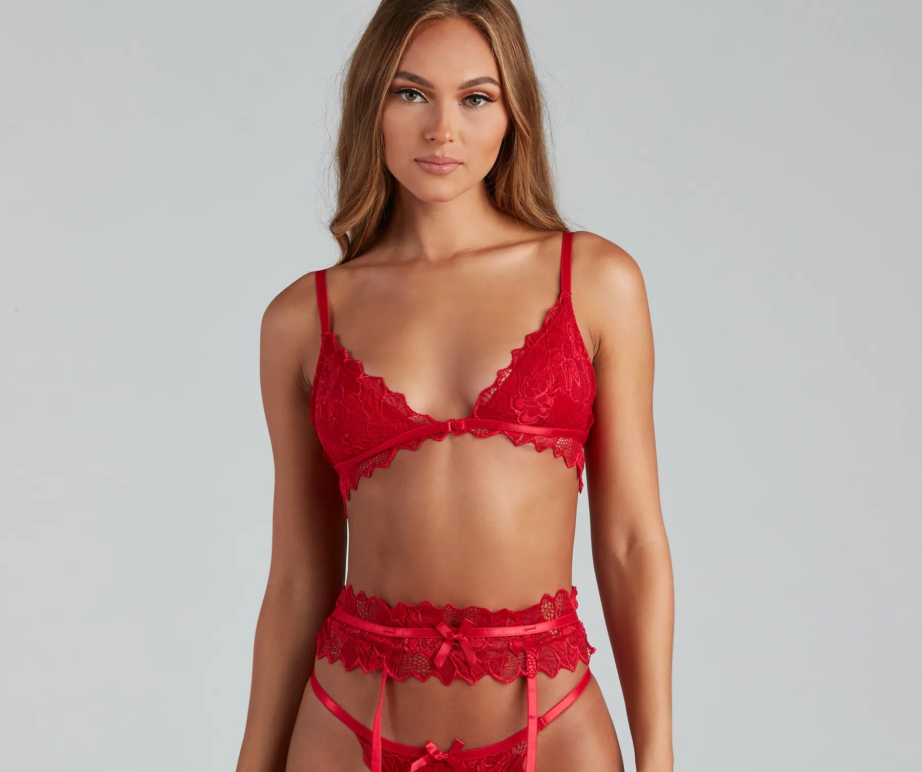 Lace Vixen Bra And Panty Garter Set - Image 6