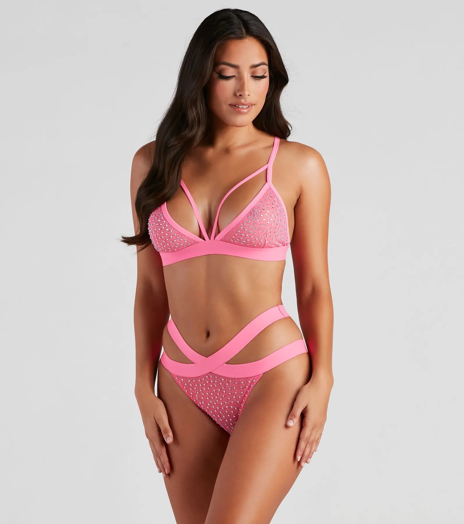 Bring The Sparkle Heat Stone Bralette And Panty Set - Image 16