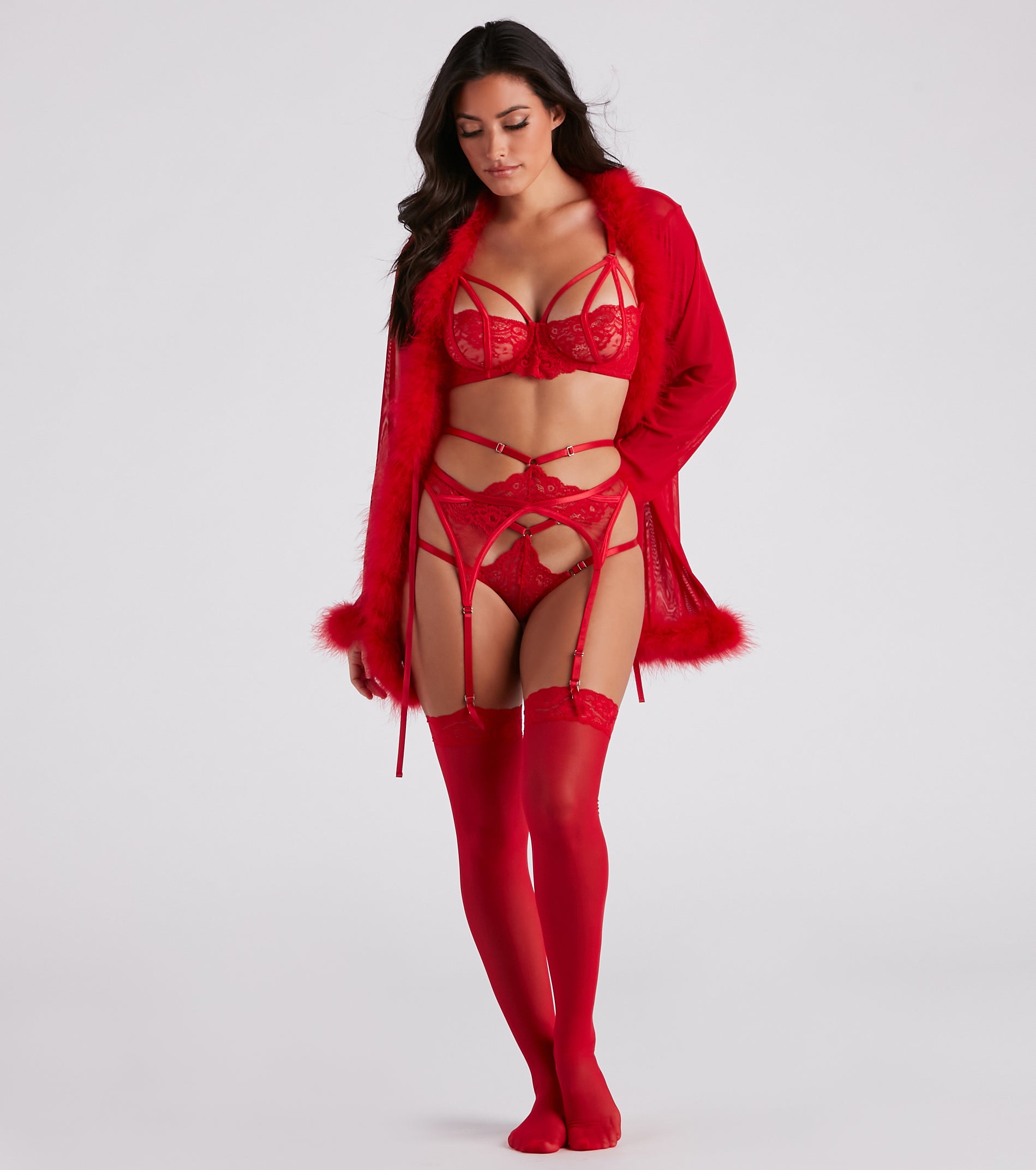 Effortlessly Enticing Lace Lingerie Set - Image 7