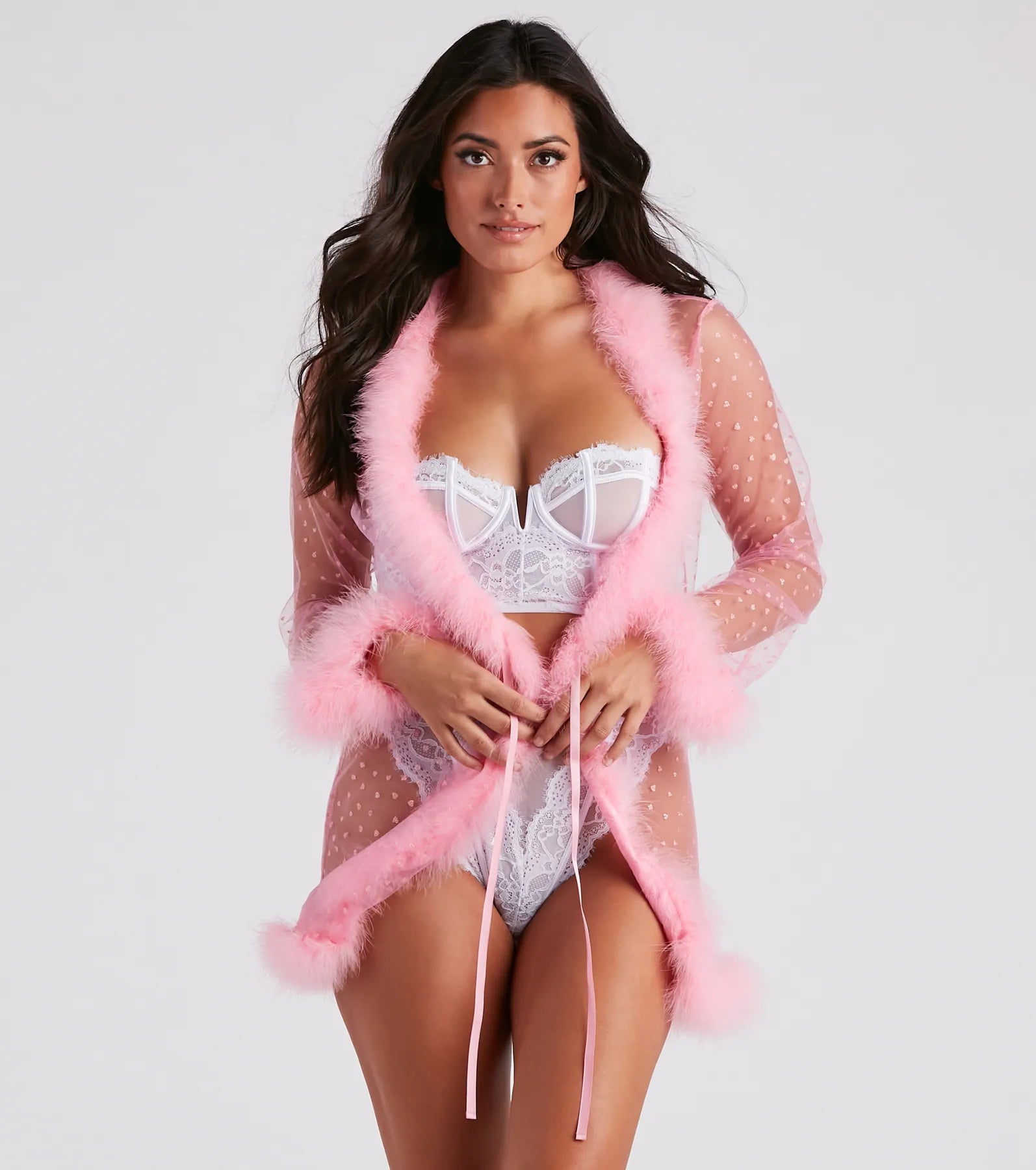 Gorgeous Look Lace Corset And Panty Set - Image 10