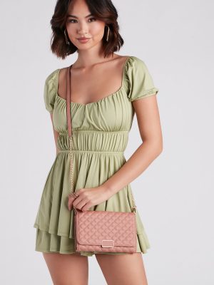 Classic Staple Quilted Faux Leather Crossbody Bag