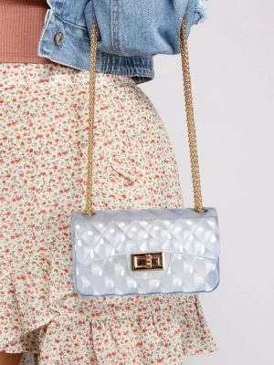 Stylish Trendsetter Quilted Jelly Crossbody Purse