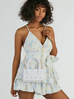 Spring Vibes Daisy Studded Jelly Tote Bag