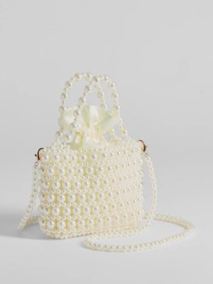 Undeniable Poise Faux Pearl Handbag
