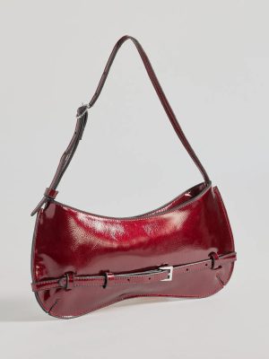 Elevated Glam Buckle Shoulder Bag