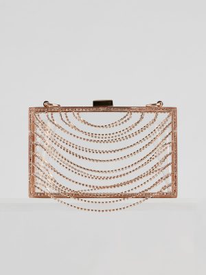 Dripping In Glamour Rhinestone Box Clutch