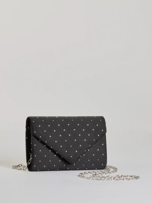 Dazzling Moments Rhinestone Satin Clutch Bag