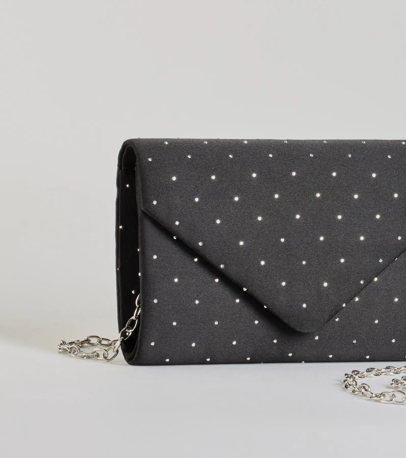 Dazzling Moments Rhinestone Satin Clutch Bag - Image 2