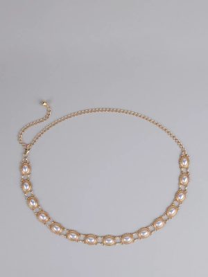 Glam Intentions Pearl Chain Belt