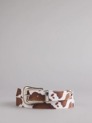 Rodeo Time Cow Print Belt