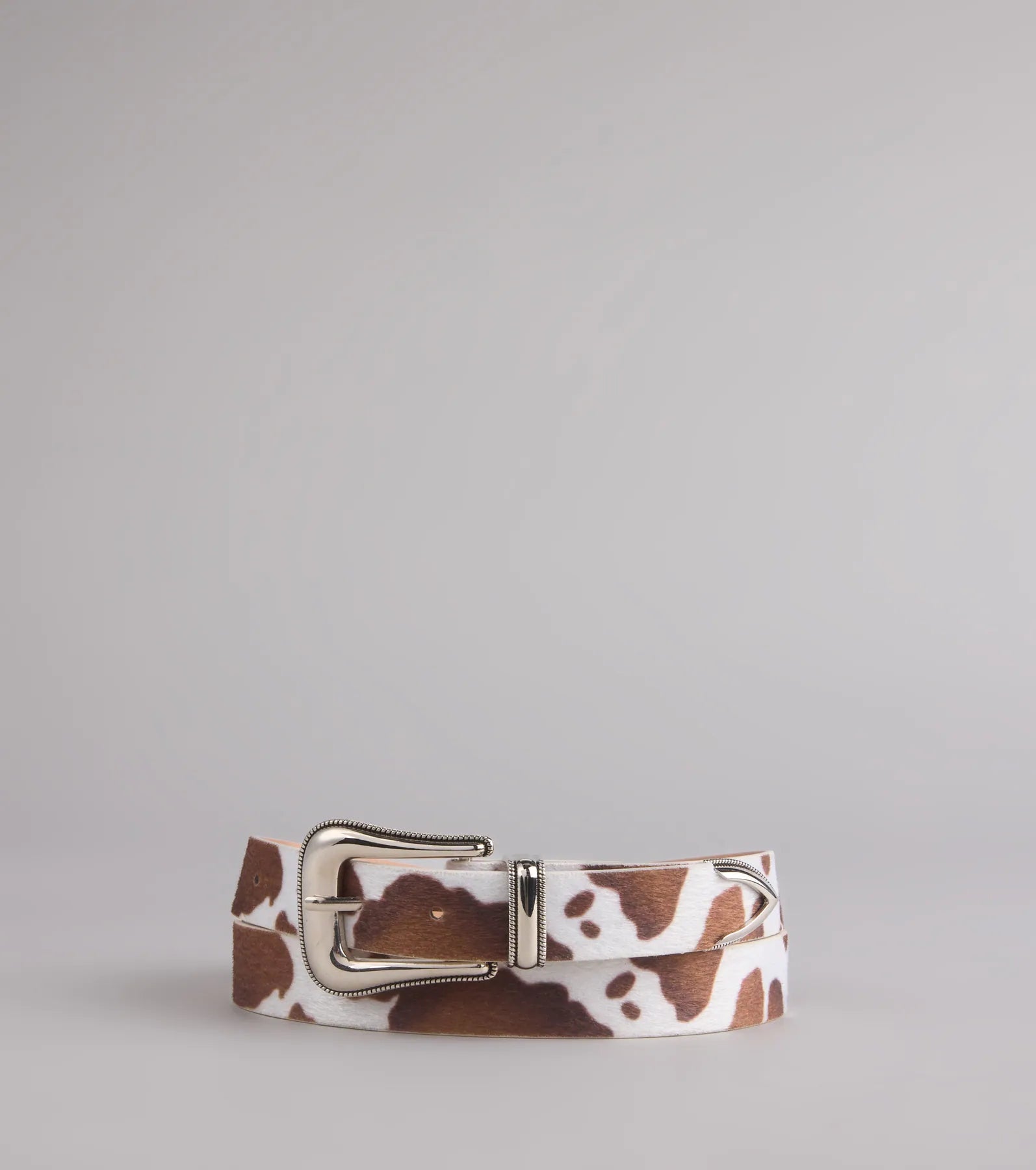 Rodeo Time Cow Print Belt