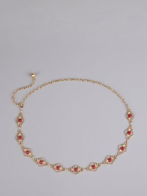 Pretty Please Dainty Stone Chain Belt